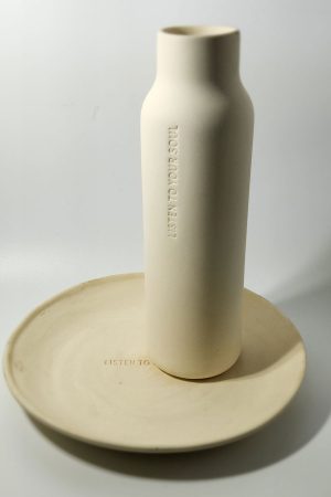 WHITE & WHITE <BR> HEND MADE